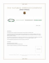 4.78 Ct.Tw. Emerald Natural Diamond Accent Stones Bracelet, Platinum 950 Appraisal