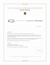 4.54 Ct.Tw. Emerald Natural Diamond Accent Stones Bracelet, Platinum 950 Appraisal