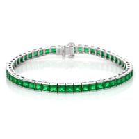 8.67 Ct.Tw. Emerald Bracelet, Platinum 950 Video