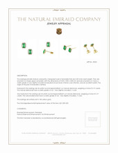 0.50 Ct.Tw. Emerald Natural Diamond Pave Earrings, 18K Yellow Gold Appraisal