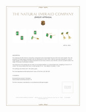 0.50 Ct.Tw. Emerald Natural Diamond Pave Earrings, 18K Yellow Gold Appraisal