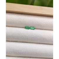0.50 Ct.Tw. Emerald Natural Diamond Pave Earrings, 18K Yellow Gold Life Style