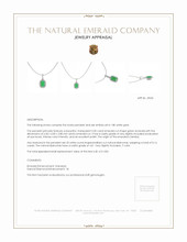 0.50 Ct. Emerald Natural Diamond Pave Pendant, 18K White Gold Appraisal