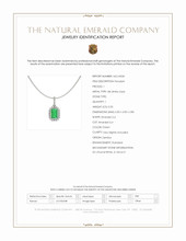 0.50 Ct. Emerald and Natural Diamond Pave Pendant, 18K White Gold Scan Report