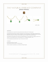 0.50 Ct. Emerald and Natural Diamond Pave Pendant, 18K Yellow Gold Appraisal