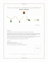 0.50 Ct. Emerald Natural Diamond Pave Pendant, 18K Yellow Gold Appraisal