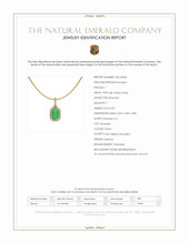 0.50 Ct. Emerald and Natural Diamond Pave Pendant, 18K Yellow Gold Scan Report