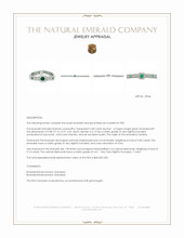 2.82 Ct.Tw.Total Carat Weight Emerald and Natural Diamond Accent Stones Bracelet, Platinum 950 Appraisal