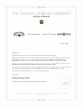 2.82 Ct.Tw. Emerald Natural Diamond Accent Stones Bracelet, Platinum 950 Appraisal
