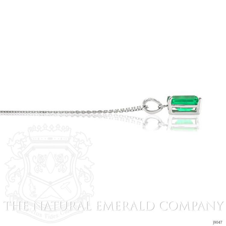 1.88 Ct. Emerald Natural Diamond Solitaire Pendant, Platinum 950