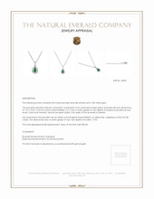 0.63 Ct. Emerald Natural Diamond Pendant, 18K White Gold Appraisal