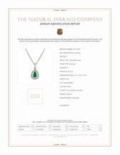 0.63 Ct. Emerald Natural Diamond Pendant, 18K White Gold Scan Report