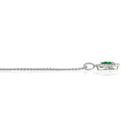 0.63 Ct. Emerald Natural Diamond Pendant, 18K White Gold Image