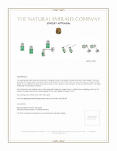 0.64 Ct.Tw. Emerald Natural Diamond Earrings, 18K White Gold Appraisal