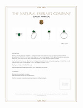 0.97 Ct. Emerald and Diamond Ring, 18K White Gold Appraisal