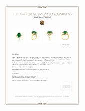 4.50 Ct. Emerald Natural Diamond Ring, 18K White Gold Appraisal
