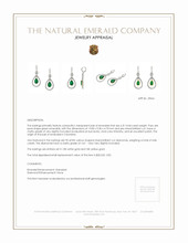 6.31 Ct.Tw.Total Carat Weight Emerald and Diamond Earrings, 18K White Yellow Appraisal