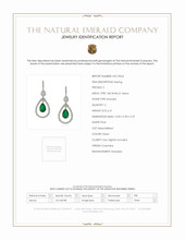 6.31 Ct.Tw.Total Carat Weight Emerald and Diamond Earrings, 18K White Yellow Scan Report