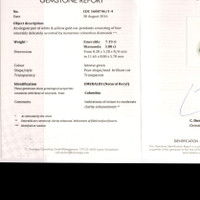 7.19 Ct.Tw.Total Carat Weight Emerald and Natural Diamond Pave Earrings, 14K White & Yellow Scan Report