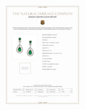 7.19 Ct.Tw.Total Carat Weight Emerald and Natural Diamond Pave Earrings, 14K White & Yellow Scan Report