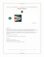 3.72 Ct. Emerald and Natural Diamond Pave Ring, 18K White Gold Appraisal