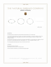 0.16 Ct.Tw.Total Carat Weight Emerald and Natural Diamond Accent Stones Bracelet, 14K White Gold Appraisal