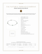 0.16 Ct.Tw. Emerald Natural Diamond Accent Stones Bracelet, 14K White Gold Scan Report
