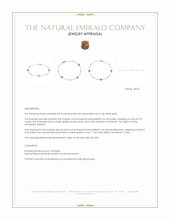0.31 Ct.Tw.Total Carat Weight Emerald and Natural Diamond Accent Stones Bracelet, 14K White Gold Appraisal