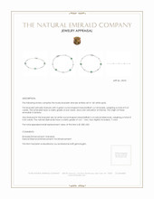 0.31 Ct.Tw. Emerald Natural Diamond Accent Stones Bracelet, 14K White Gold Appraisal