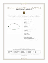 0.31 Ct.Tw.Total Carat Weight Emerald and Natural Diamond Accent Stones Bracelet, 14K White Gold Scan Report
