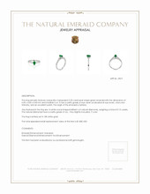 0.35 Ct. Emerald Natural Diamond Pave Ring, 18K White Gold Appraisal