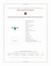 0.35 Ct. Emerald Natural Diamond Pave Ring, 18K White Gold Scan Report