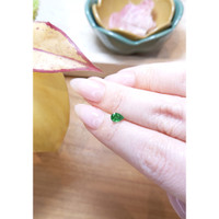 0.35 Ct. Emerald Natural Diamond Pave Ring, 18K White Gold Life Style