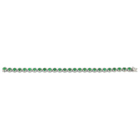 5.00 Ct.Tw. Emerald Natural Diamond Tennis/Line Bracelet, 18K White Gold Image