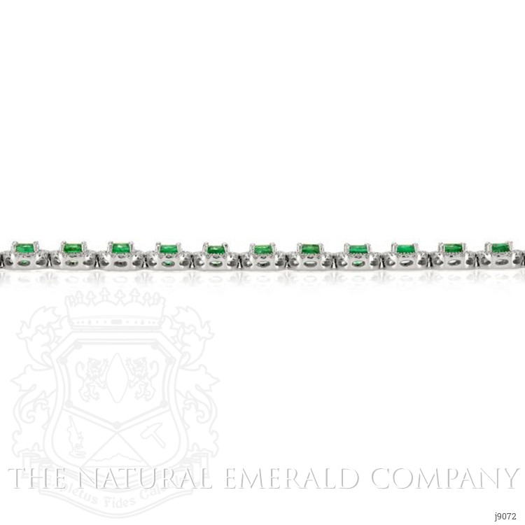 5.00 Ct.Tw. Emerald Natural Diamond Tennis/Line Bracelet, 18K White Gold