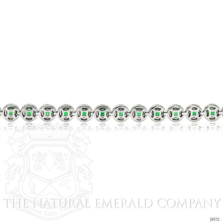 5.00 Ct.Tw. Emerald Natural Diamond Tennis/Line Bracelet, 18K White Gold