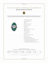 1.41 Ct. Emerald, Blue Sapphire and Natural Diamond Antique Style Ring, Platinum 950 Scan Report