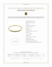 0.99 Ct.Tw. Emerald Natural Diamond Bangle Bracelet, 14K Yellow Gold Scan Report