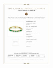7.47 Ct.Tw. Emerald Natural Diamond Bracelet, 18K White & Yellow Scan Report