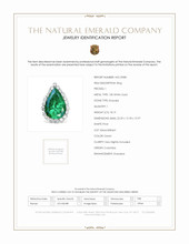 18.15 Ct. Emerald and Diamond Ring, 18K White Gold Scan Report