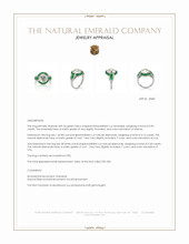 0.90 Ct. Emerald and Natural Diamond Antique Style Ring, Platinum 950 Appraisal