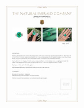 10.90 Ct. Emerald Natural Diamond Three Stone Ring, 18K White Gold Appraisal