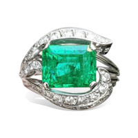 4.86 Ct. Emerald White Gold ring