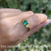 0.76 Ct. Emerald and Diamond Ring, Platinum & 18K Yellow Image