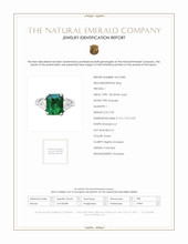 2.59 Ct. Emerald and Diamond Ring - 18K White Gold Scan Report