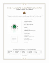 2.00 Ct. Emerald Natural Diamond Halo Ring, 18K White Gold Scan Report