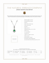 0.91 Ct. Emerald Natural Diamond Pave Pendant, 18K White Gold Scan Report