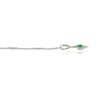 0.91 Ct. Emerald Natural Diamond Pave Pendant, 18K White Gold Image