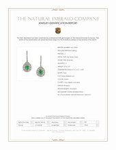 2.01 Ct.Tw.Total Carat Weight Emerald and Natural Diamond Pave Earrings, 18K White Gold Scan Report
