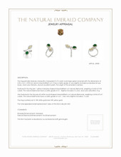 0.72 Ct. Emerald Natural Diamond Pave Ring, 18K White & Yellow Appraisal